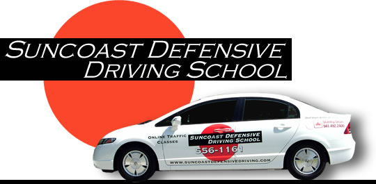 Florida's Suncoast Defensive Driving School has online classes plus in-car driving instruction for experienced or new drivers.  Serving Sarasota, Bradenton, Venice, Tampa, St. Petersburg, and surrounding areas.